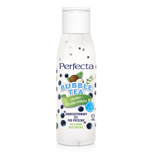 Perfecta Bubble Tea – skoncentrowany żel pod prysznic Coconut + Zielona Herbata MINI